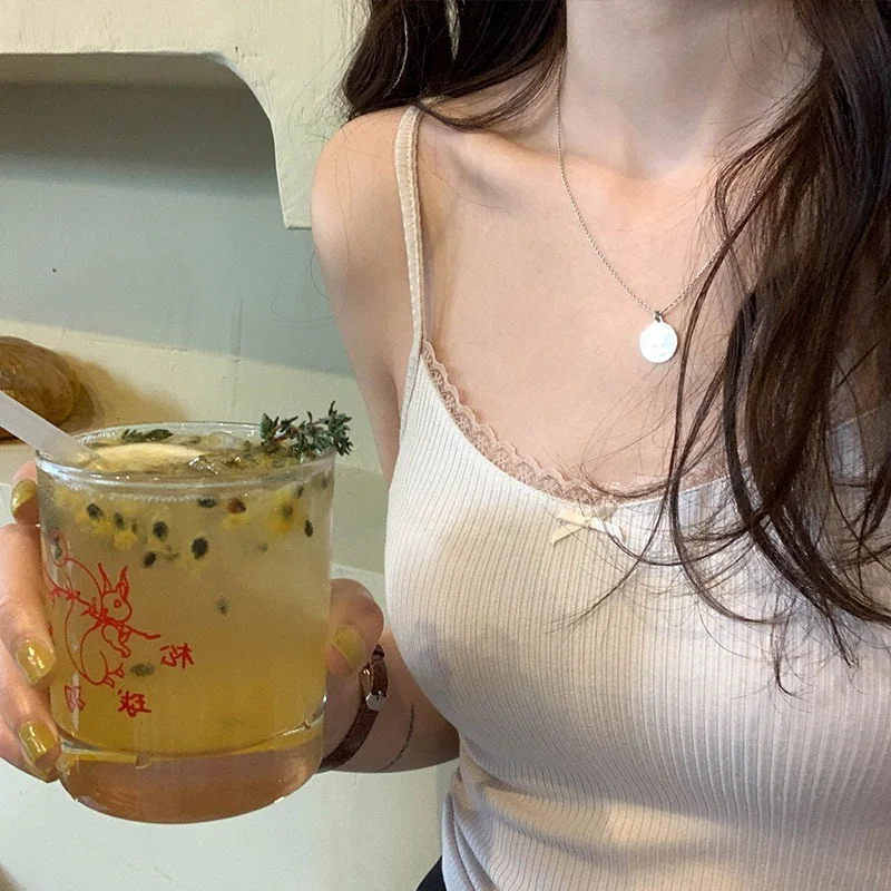 Uveng Uveng Outside With The United States Back Vest Net Red Fold Wear Short Floral Lace Small Sling Ins Super Hot Girl Jacket Female