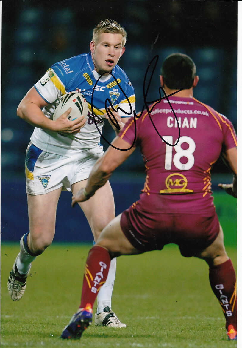 Warrington Wolves Hand Signed Michael Cooper 12x8 Photo Poster painting 4.