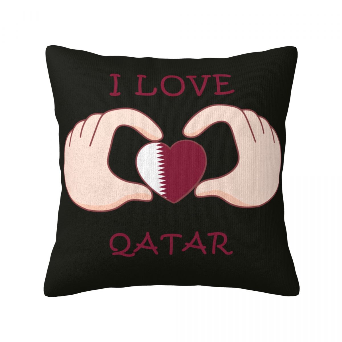 I Love Qatar Throw Pillow Covers 18x18