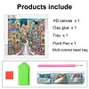 Colorful City House - Partial Special Shaped Diamond Painting 30*30cm