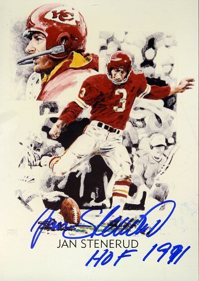 Jan Stenerud Signed Jsa Cert Sticker 5x7 Photo Poster painting Authentic Autograph