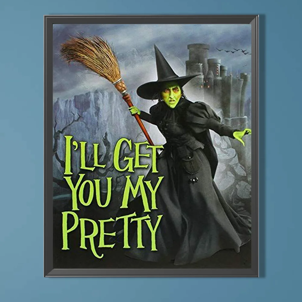 Diamond Painting - Full Round Drill - Halloween Witch(Canvas|40*50cm)