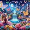 Butterfly Girl - Crystal Rhinestone Diamond Painting