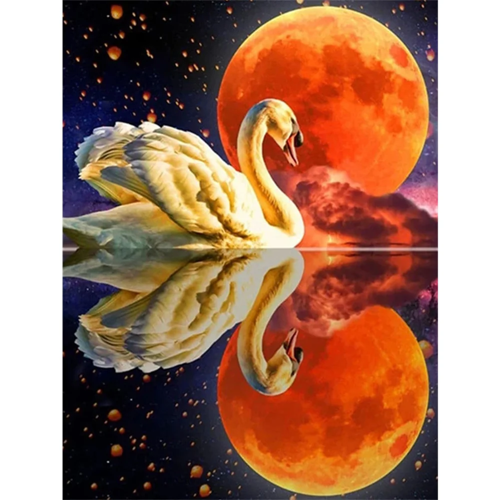 Moon Swan - Full Round - Diamond Painting(30*40cm)