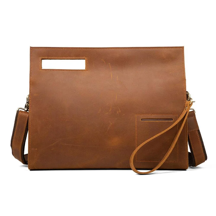 Men's Leather Should Bag A4 Size Briefcase