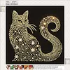 Diamond Painting-DIY Crystal Rhinestone Long-tailed Cat