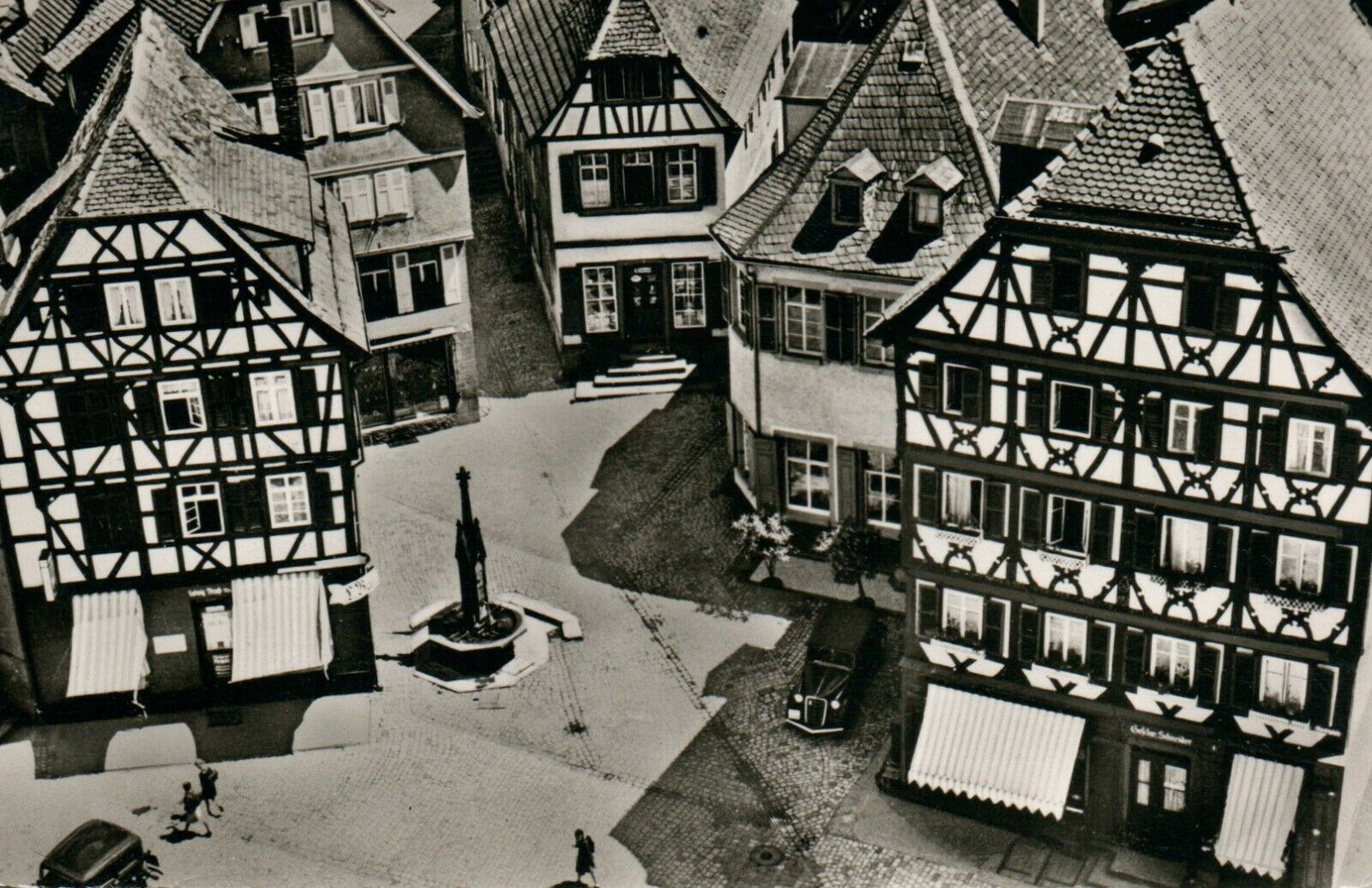 Mosbach Baden Germany View From The Town Hall Tower RPPC Real Photo Poster painting Postcard