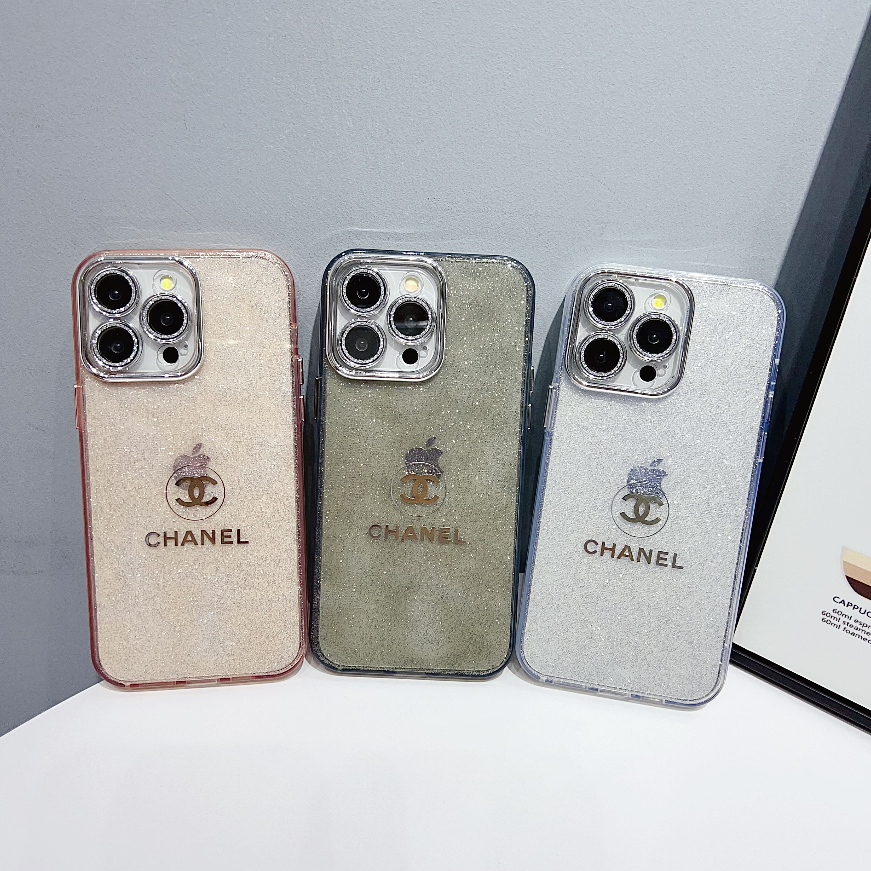 Chanel Exquisite Electroplated Glitter Transparent TPU Apple iPhone Case