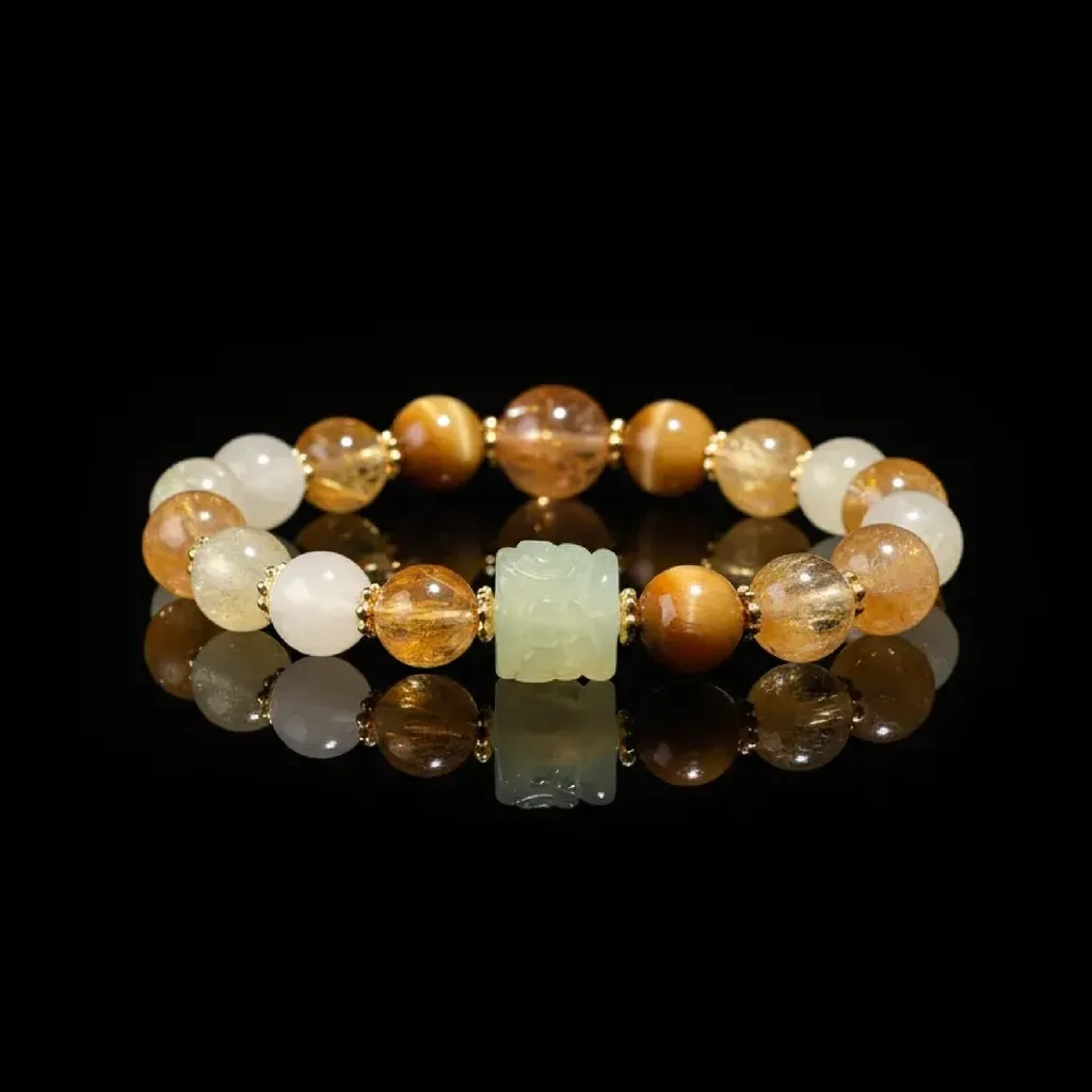 Phoenix Eternal & Golden Citrine Prosperity Bracelet