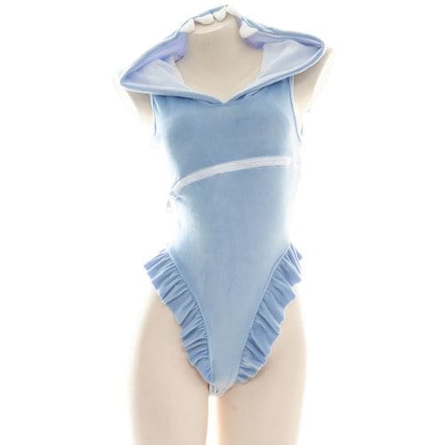 Cartoon Shark Hooded Lingerie Set ON24