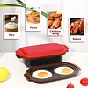 Microwave Egg Cooker & Microwave Grill Pan 3 Pcs with Lid for Grilling, Browning, and Crisping Vegetables, Sandwich, & Meat, Microwave Nonstick Cookware for Quick, Healthy Meals