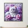 Cats And Flowers-Full Round Diamond Painting 30*30CM