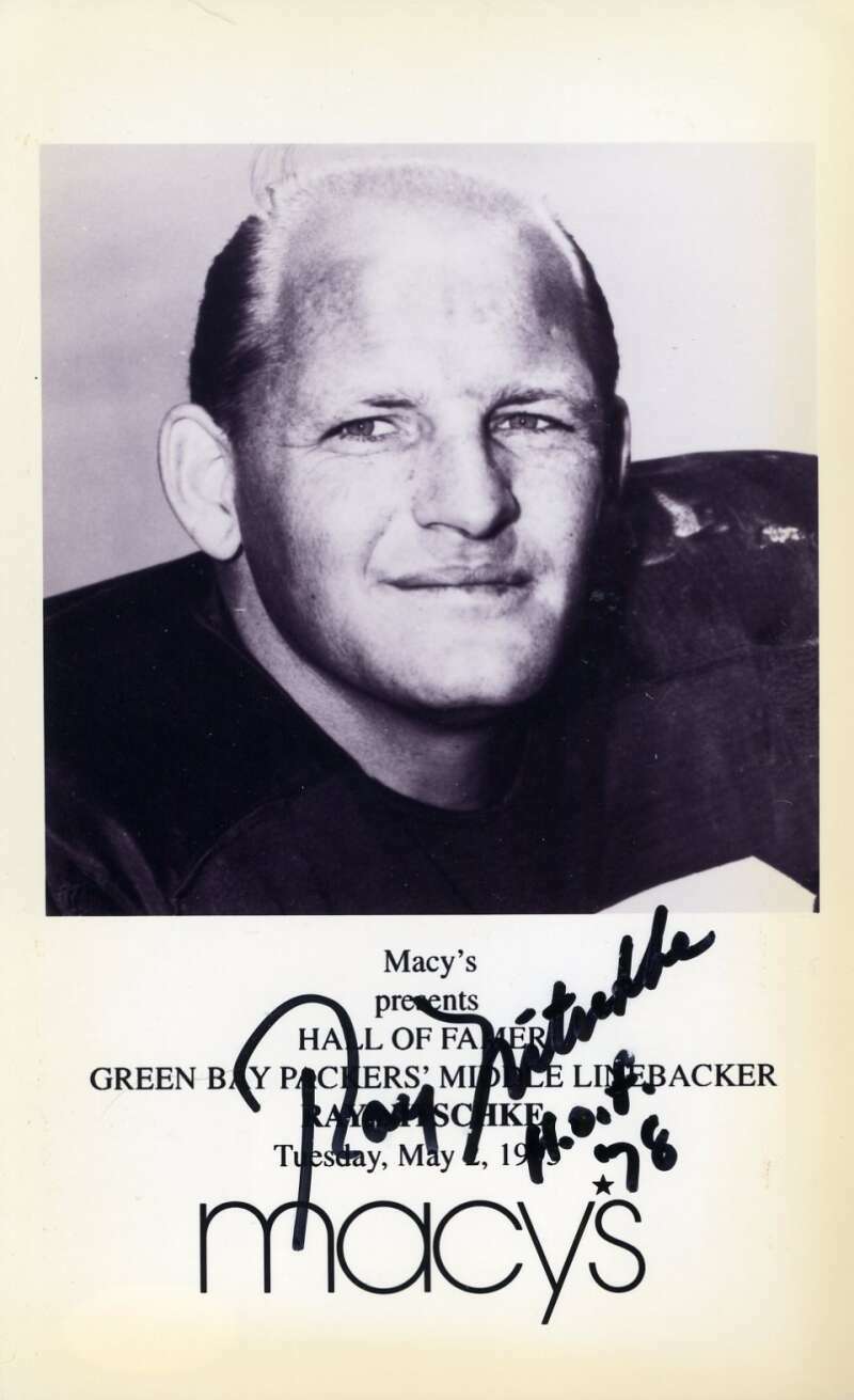 Ray Nitschke PSA DNA Coa Hand Signed 8x5 Photo Poster painting Autograph