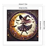 Cute Witch And Moon-11CT Stamped Cross Stitch 45*45cm/17.72*17.72in tapestrymarket