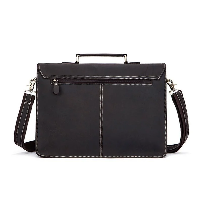 Mens Fashion Classic Leather Vintage Shoulder Bags Crossbody Packs
