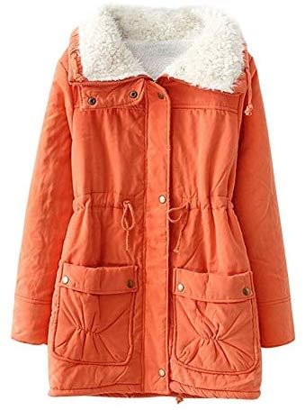 Women Winter Coats Faux Fur Lined Parka Cotton Padded Jacket  Plus Size