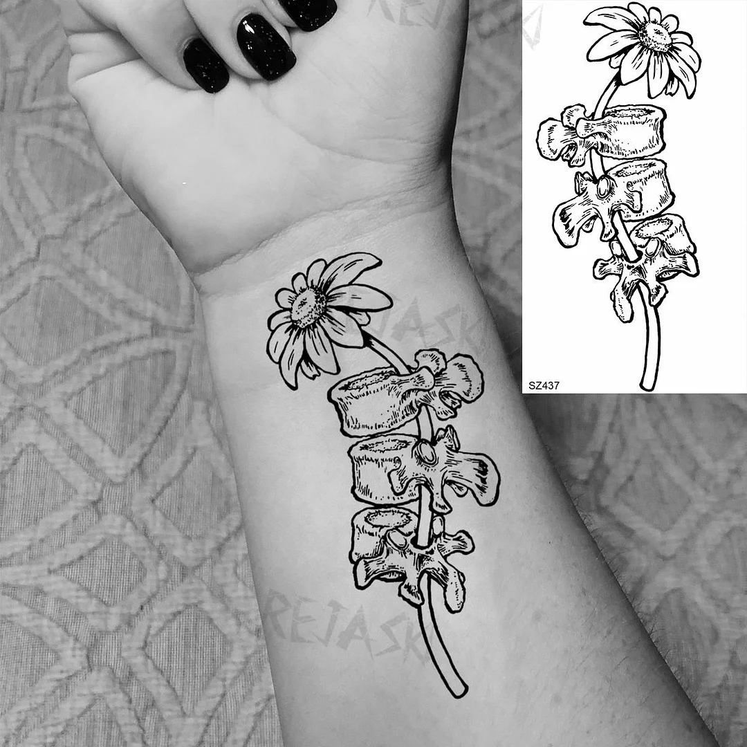 Colored Rose Fashion Feet Temporary Tattoos For Women Adult Hummingbird Sunflower Fake Tattoo Body Art Washable Tatoos Sticker