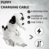 Charging Cable Dog Smartphone USB Cable Charger USB Data Transfer Dog Cable for Mobile Phone USB Charging Cable for Type-c, Apple, Android