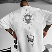 Men's Casual Angel Printed Loose T-shirt Lixishop 