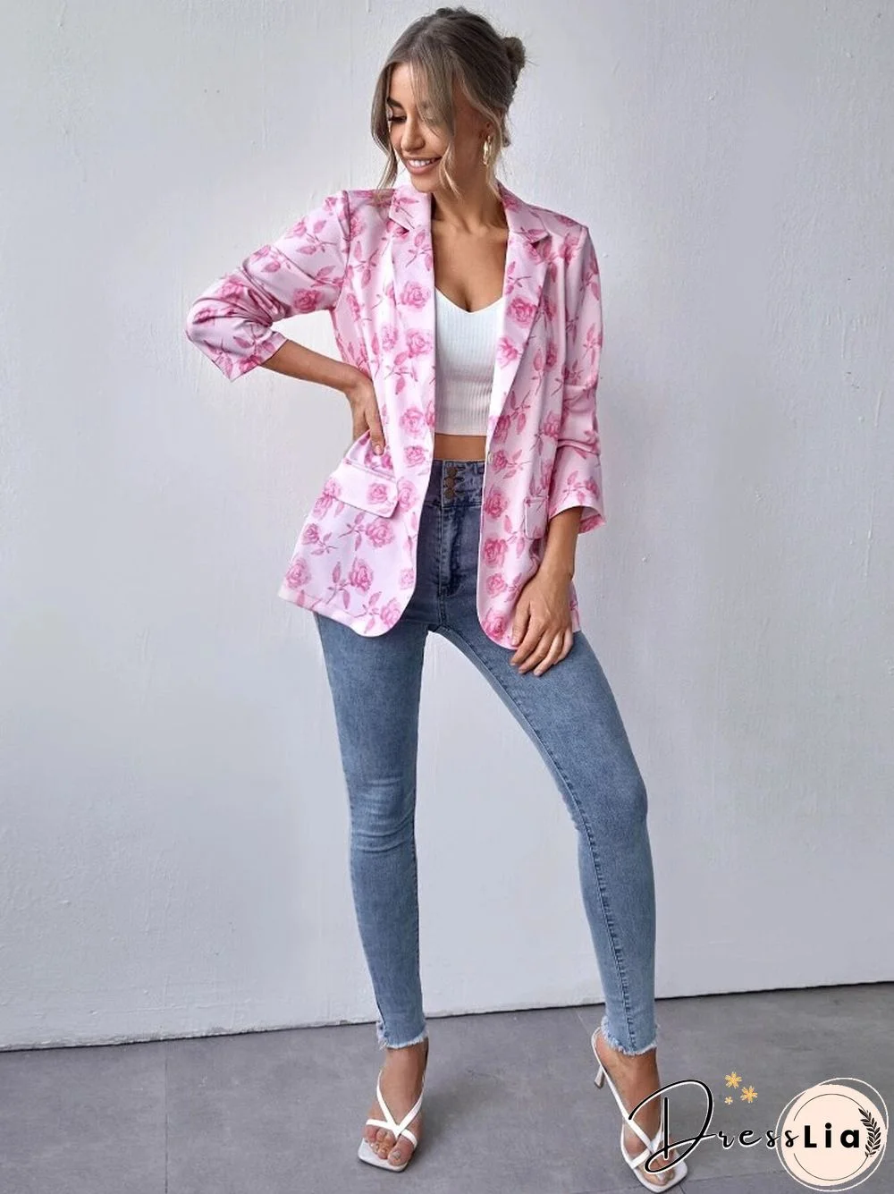 Spring And Summer Women's Suit Jacket One Button Printing Fashion Trend Temperament Commuter Women's Casual Small Suit Jacket