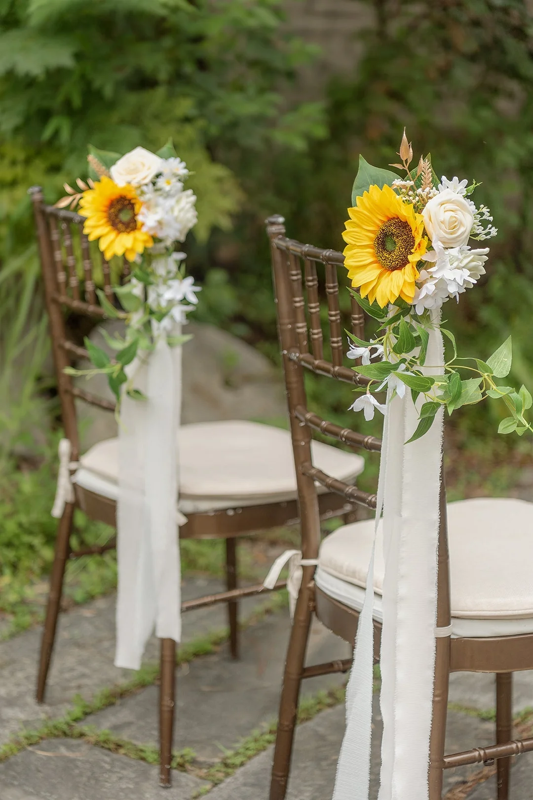 Wedding Aisle Decoration Pew Flowers in Sunflower