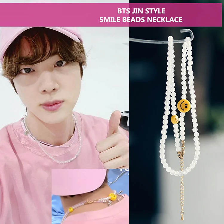 BTS JIN Smile Beads Necklace