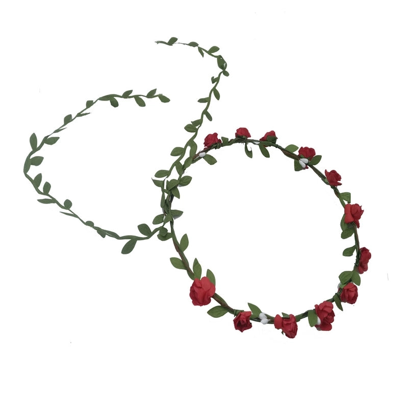 Women’s Vacation Bridal Classic Style Leaf Cloth Tassel Flowers Hair Band