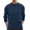 Men's Solid Color Bottoming Round Neck Casual Sweater