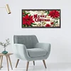 (50*25cm)Christmas Flower - Full Round Drill Diamond Painting
