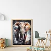 (Stamped/Counted) Watercolor Elephant-11CT/14CT Cross Stitch 40*53cm