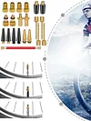 21Pcs Bicycle Valve Adapter Set Aluminum Alloy Nozzle Inflation Kit for Air Pump
