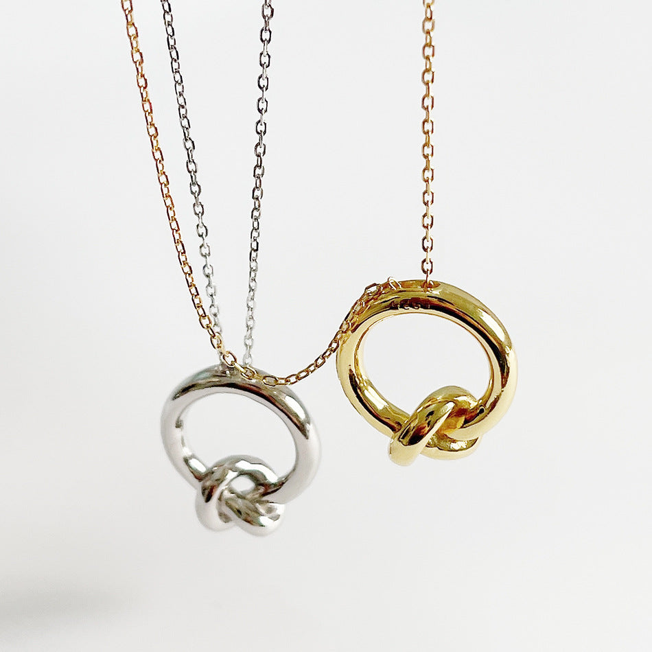 925 Sterling Silver Japanese / Korean Knot Silver Necklaces