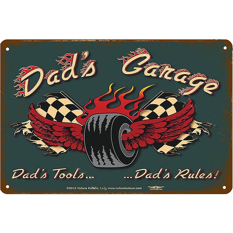 【20*30cm/30*40cm】Dad's Garage - Vintage Tin Signs/Wooden Signs