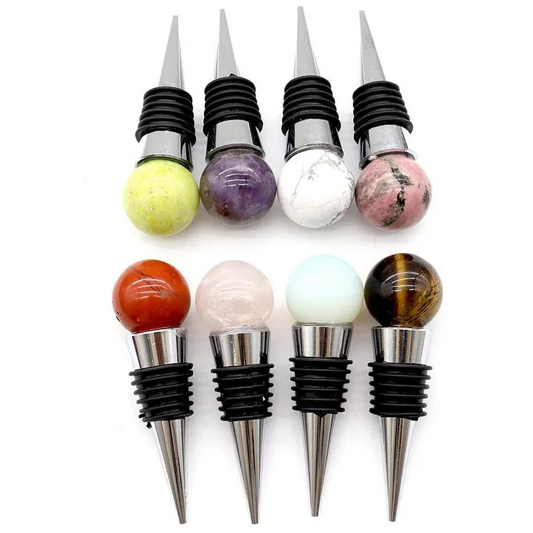 Crystal Carvings Gemstone Wine Stoppers