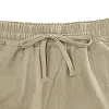 Men's Vintage Linen Casual Beach Vacation Three-Quarter Shorts by Inlyline