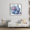 Blue And White Porcelain And Flowers-11CT Stamped Cross Stitch 40*40cm/15.75*15.75in