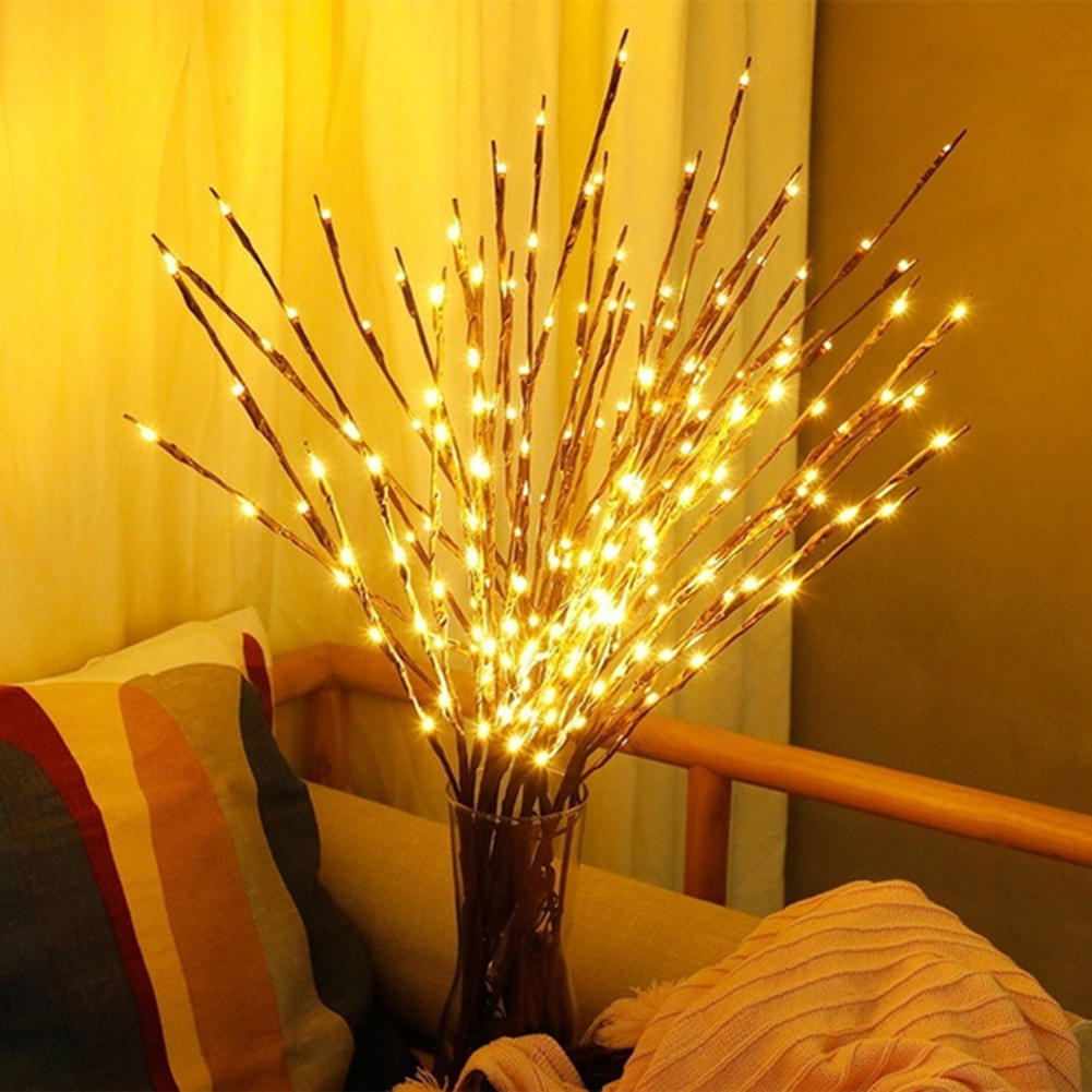 

20 LED Willow Branch Tall Vase Filler Twig-Night Light, Colored light, 501 Original