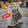 HOT SALE! Men's Comfortable Handmade Leather Boots &ndash; Waterproof, Arch Support, Pressure Relief, Spacious Toe Box Outdoor Leather Shoes