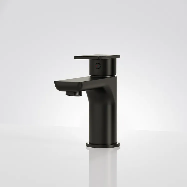 EVERSTEIN 5.6" Height Single Handle Bathroom Faucet in Matte Black