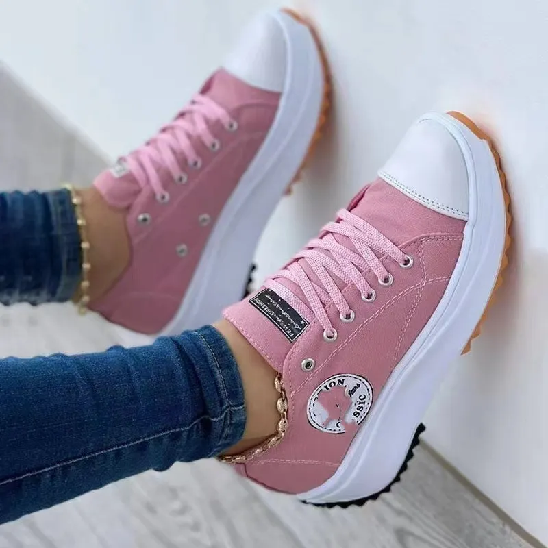 Breakj Breakj 2025 New Low-Top Single Shoes Women's Thick-Sed Canvas Shoes With Loose Cream Soles In Front Of The Large Women's Shoes