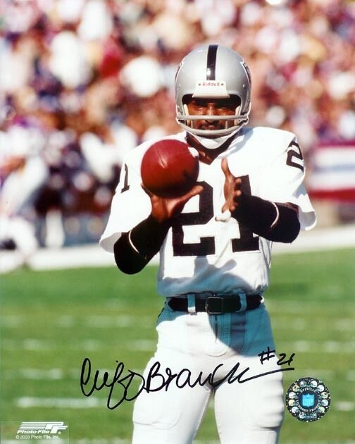 *CLIFF BRANCH*SIGNED*AUTOGRAPHED*Photo Poster painting*OAKLAND*RAIDERS*NFL*FOOTBALL*COA*8 X 10