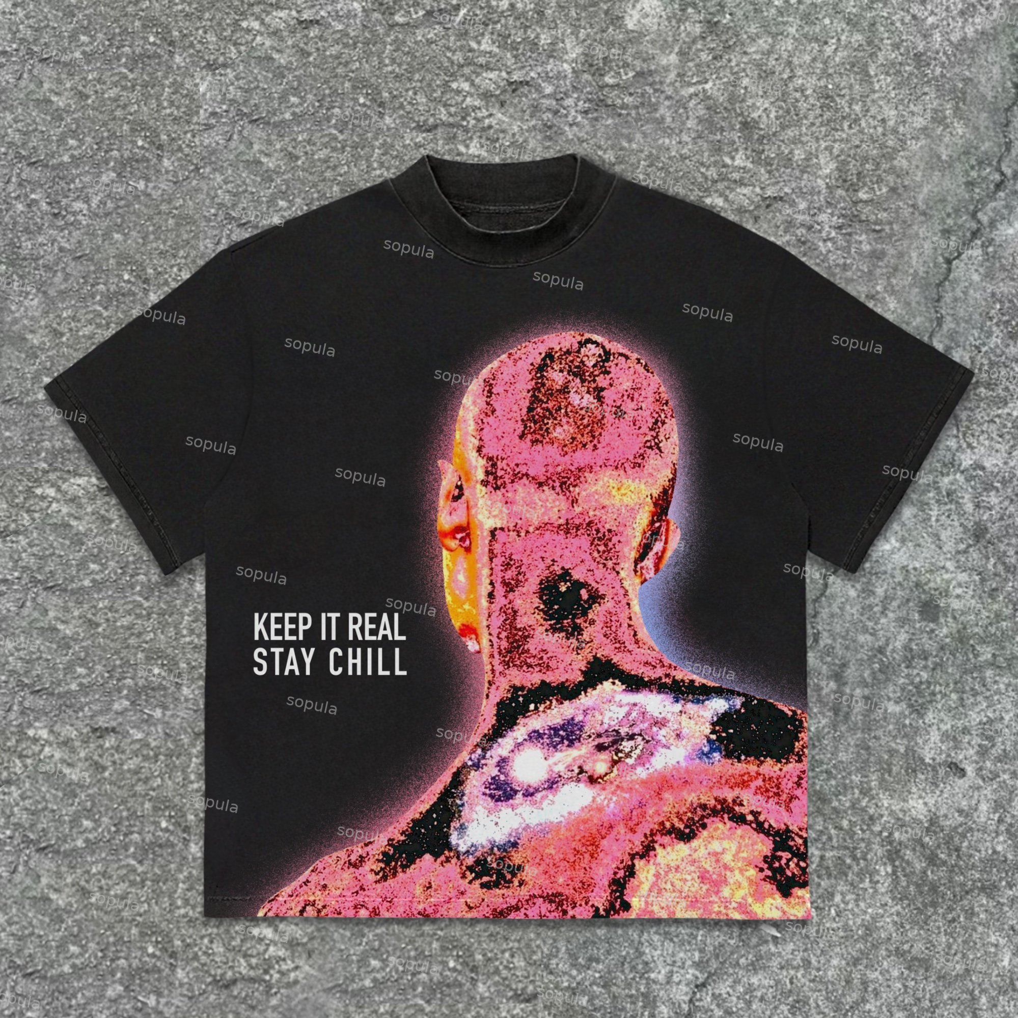 Real Spiritual Core Graphics Cotton T-Shirt