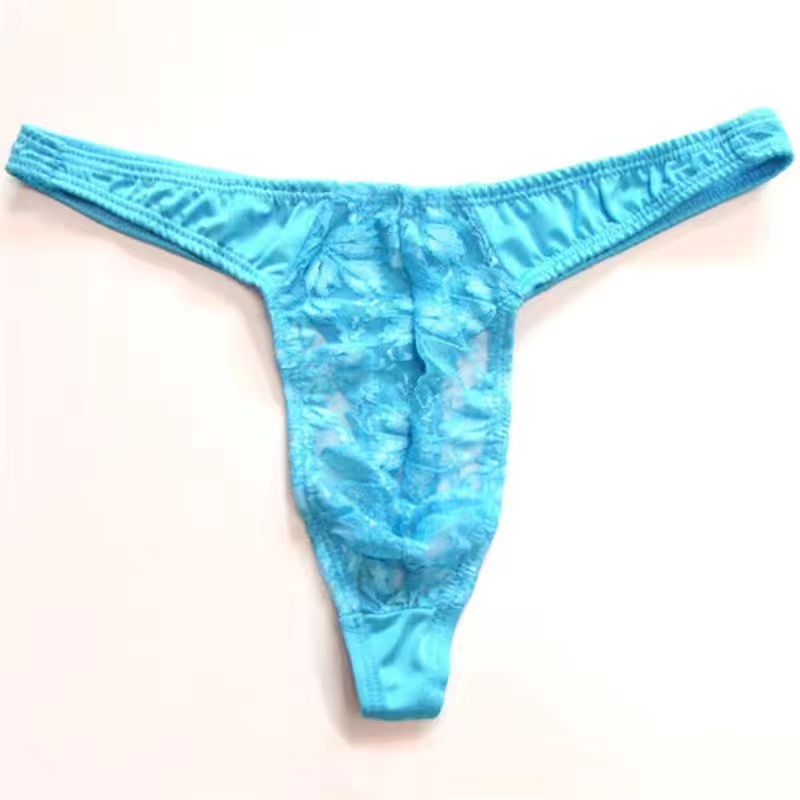 Lace Ice Silk Stitching Sexy Thong