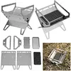 Stainless Steel Mini Folding Stove Portable Mini Wood Stove Outdoor Camping Gear