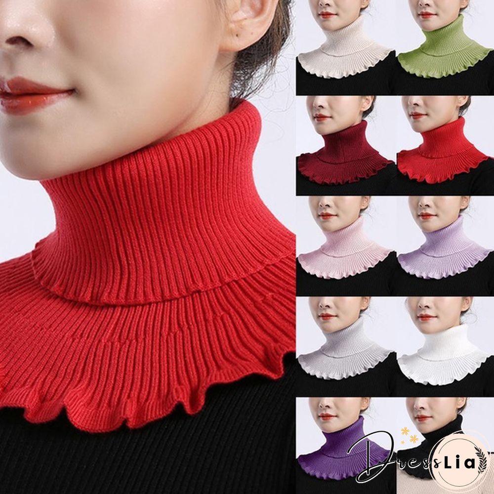 New Girl Ladies Women Fashion Knitted Detachable Fake Collar Scarf For Shirt Fake Collars