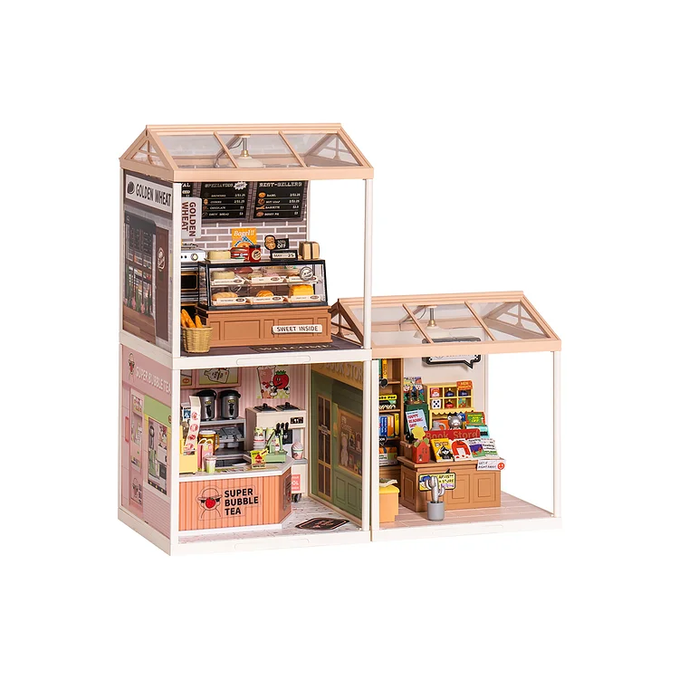 Rolife Super Creator Plastic Diy Mini House 3 in 1 L Shape Robotime United Kingdom
