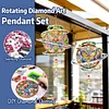 2pcs DIY Diamond Painting Butterfly Wind Chimes Crystal Window Suncatcher Craft Set Birthday Gifts Home Garden Decor