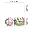 6Pcs carte de voeux fleur-bricolage