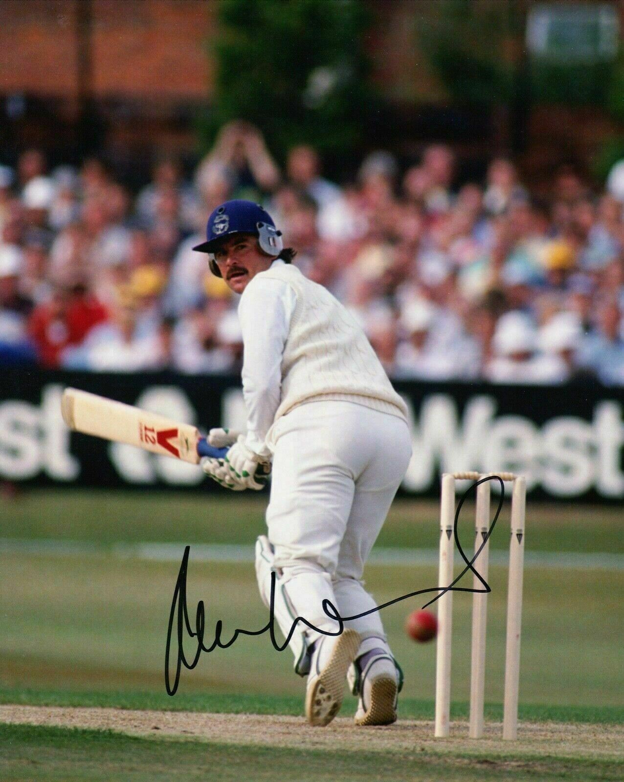 Allan Lamb Signed 10X8 Photo Poster painting England Cricket Legend AFTAL COA (A)