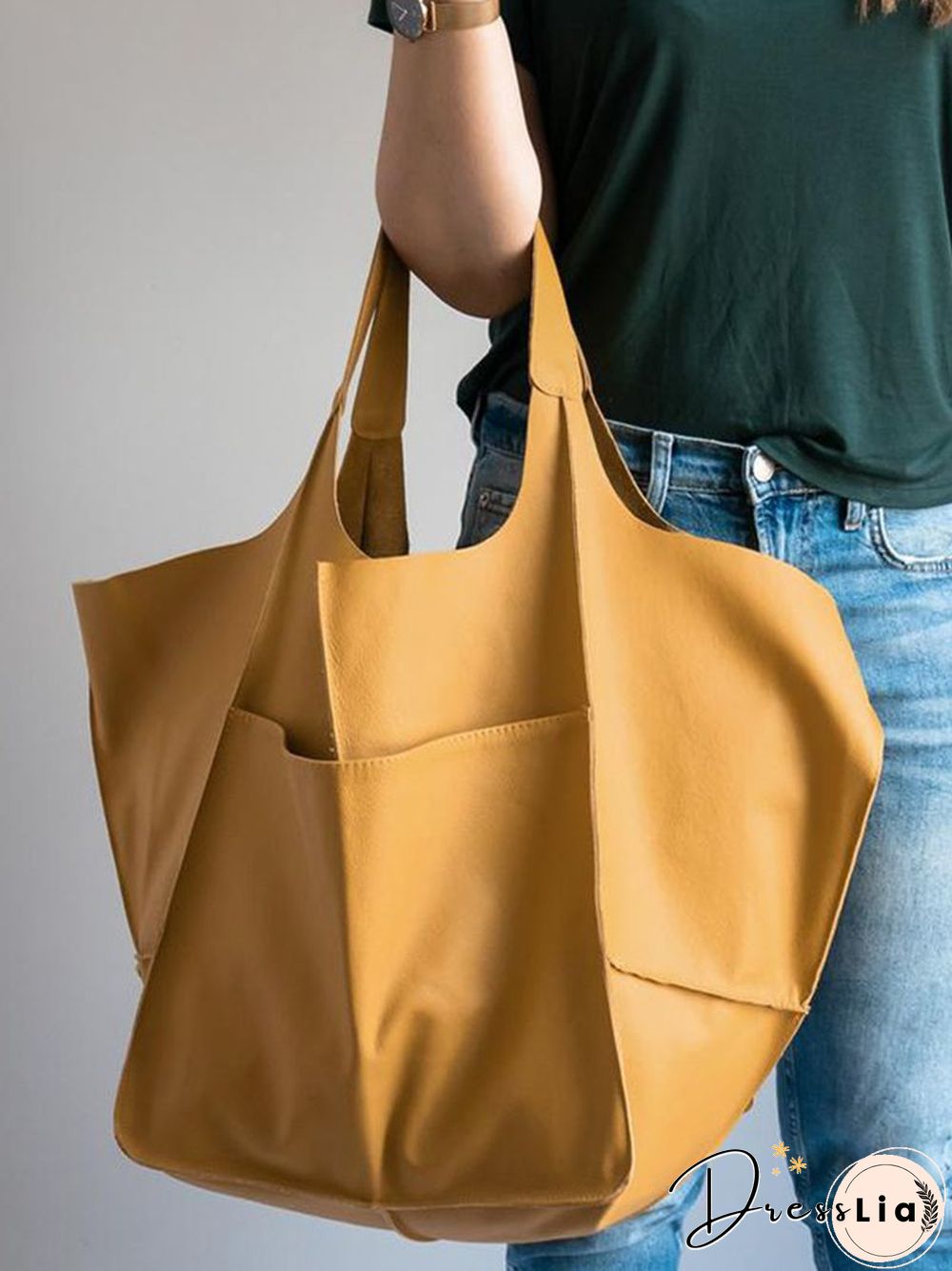 Brown Leather Womens Tote Bags School Handbags